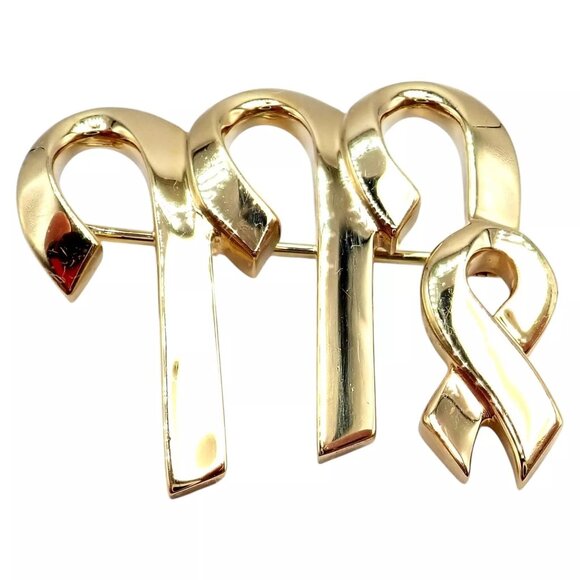 Authentic! Tiffany & Co Paloma Picasso 18k Yellow Gold Zodiac Virgo Pin Brooch - Picture 10 of 10